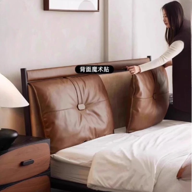 Master bedroom double bed wooden soft pack king size frames 150x200cm bed headboard luxury twin cama casal bedroom furniture