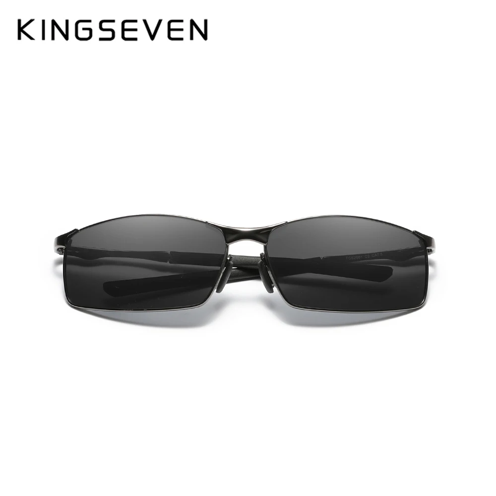 KINGSEVEN 2024 New Rectangular Sunglasses For Men UV400 Alloy Frame Leisure Glasses Driving Eyewear Fashion