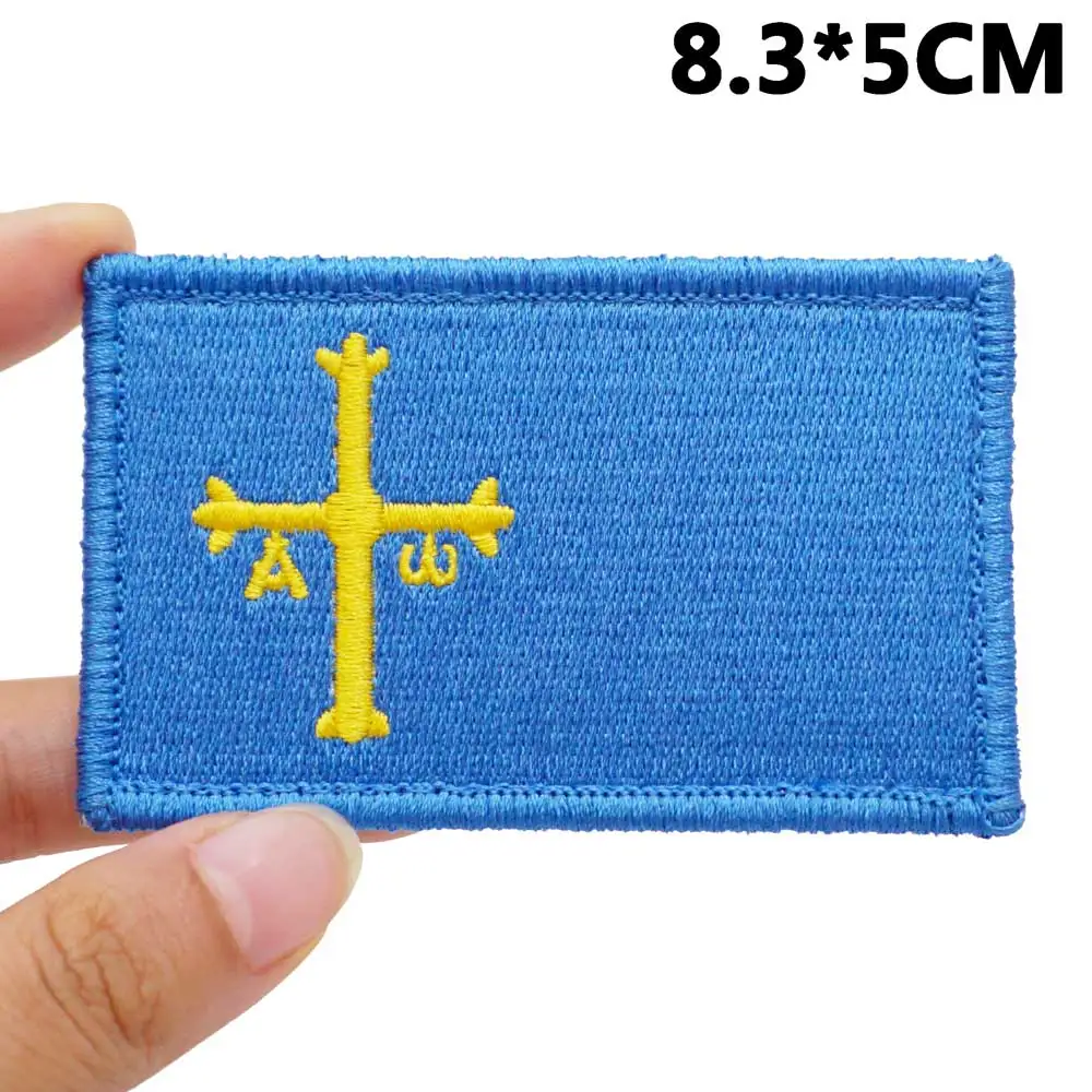 ES Flag Tactical Embroidery Patches with Hook and Loop Backing for Backpacks Clothing military Accessories