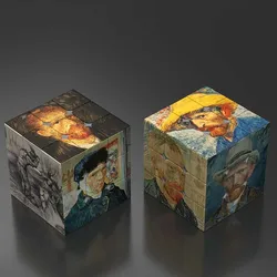 3x3x3 Printing Van Gogh Art Magic Cube Multi-element Customized Pattern Magic Cube Children's Gifts Adult Educational Toys