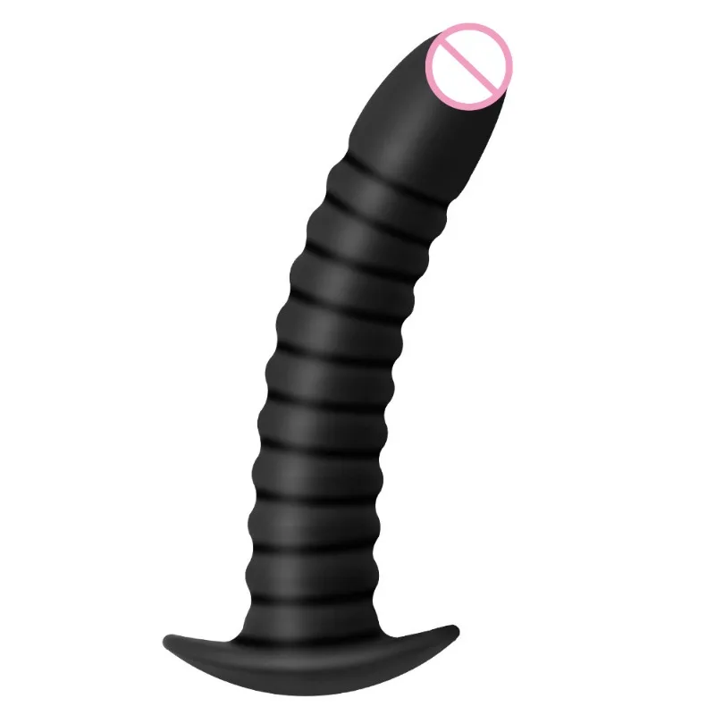 Anal Plug Silicone Butt Plug Realistic Glans Design Textured Prostate Massager Anal Trainer Kit Soft Safe for Beginner Men Women