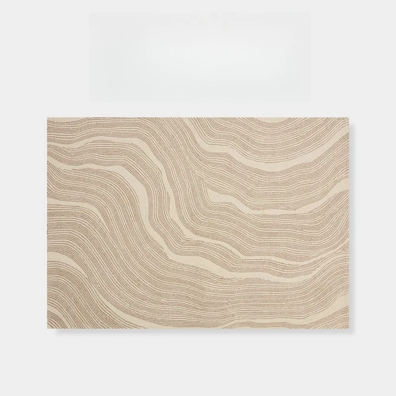 

New French wool living room carpet premium light luxury plain bedroom bedside blanket modern cream style