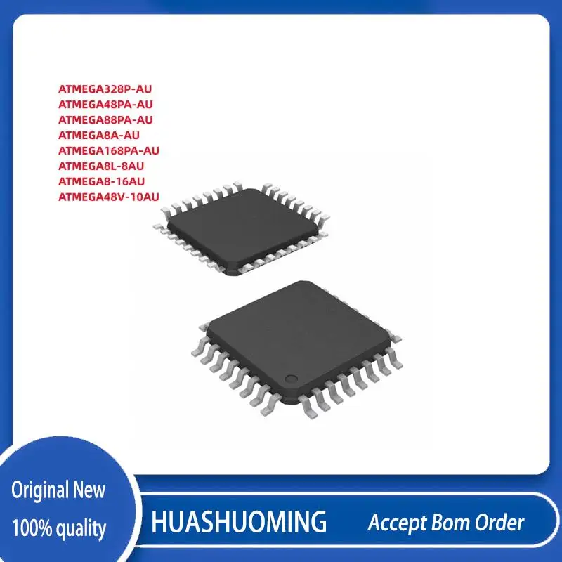 5Pcs/Lot ATMEGA328P-AU ATMEGA48PA-AU  ATMEGA88PA-AU ATMEGA8A-AU ATMEGA168PA-AU  ATMEGA8L-8AU ATMEGA8-16AU  ATMEGA48V-10AU TQFP32