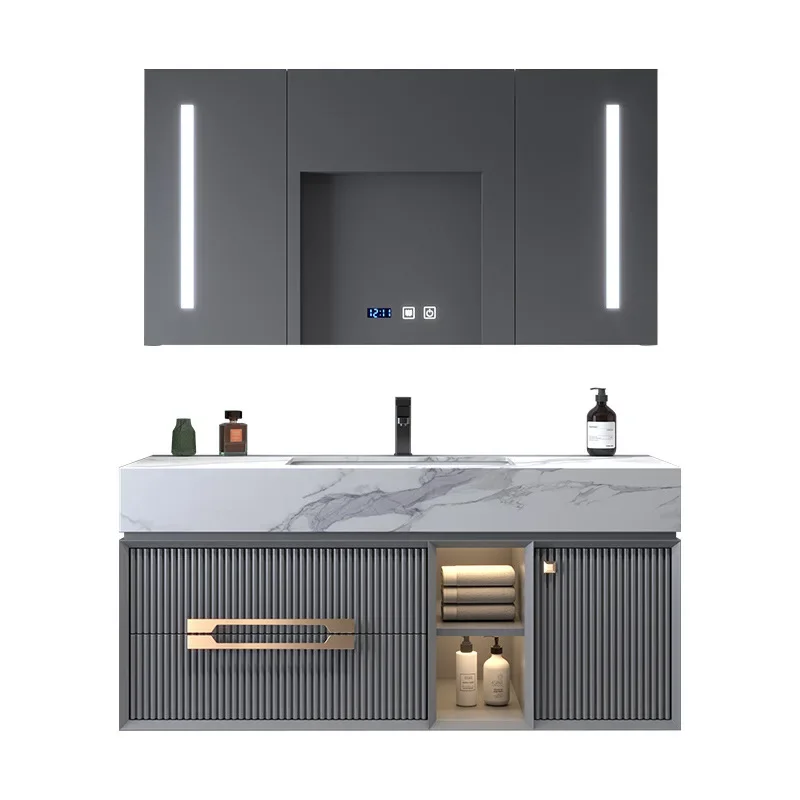 

Modern slate bathroom cabinet combination, simple, smart washstand