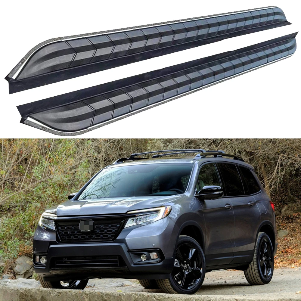 2PCS Side Step fits for Honda Passport 2017 2018 2019 2020 2021 2022 2023 2024 Running Board Nerf Bars Stairs Aluminium Pedal