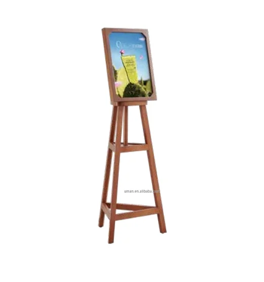 A3 Board Wooden  Advertising Poster  Placard Sign Stand Display Rack for Exhibition Museum Hotel Lobby