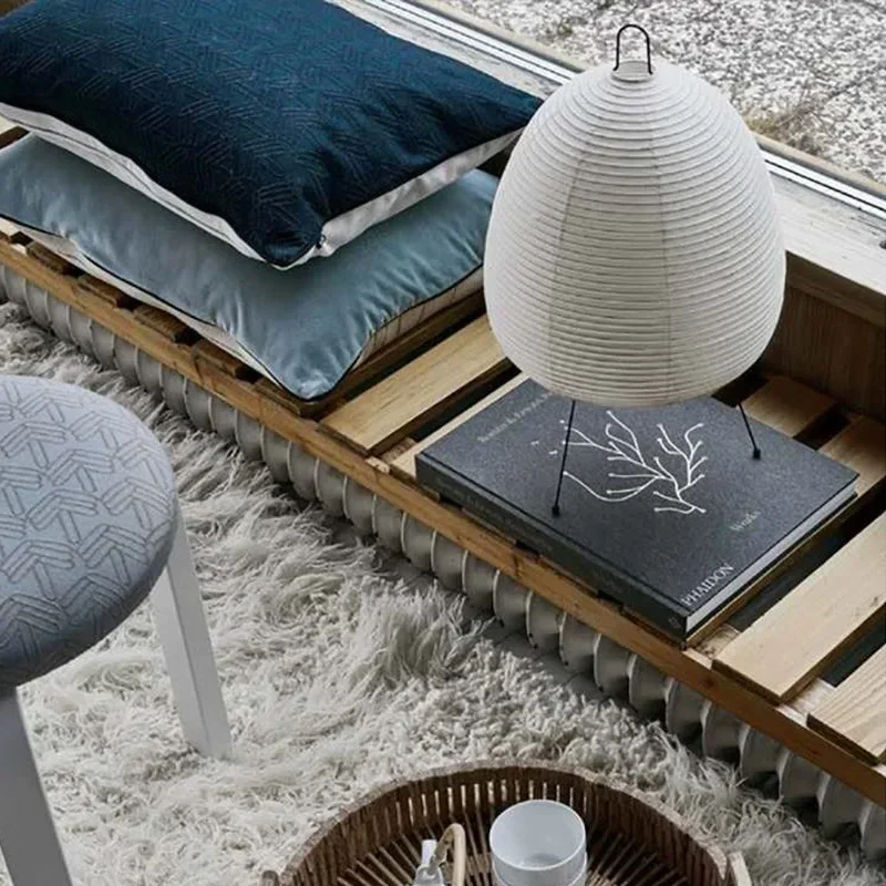 Japanese Style Tripod Table Lamp Creative Design Living Room Bedroom Study Rice Paper Desk Light Home Hotel Decor Lighting E27