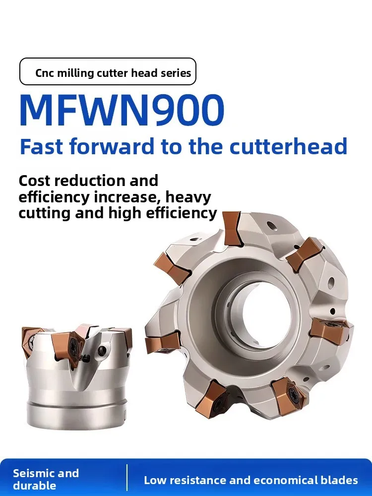 Open rough fast forward to mfwn900R right angle 90 degrees flying face milling cutter WNMU080608 milling insert