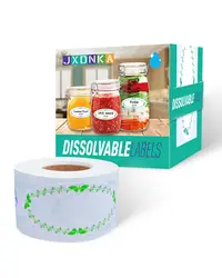 Dissolvable Canning Labels for Jars Removable Food Stickers 150/Roll 1x2.25 in Mason Jar & Canning Labels for Jam Preserves