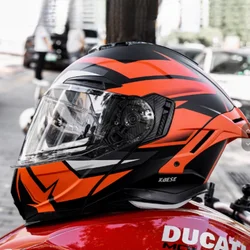 Black Orange Cool Design Full Face Helmet Motorcycle Men Women Downhill Motocross Racing Modular Flip Up Casco Moto DOT ECE