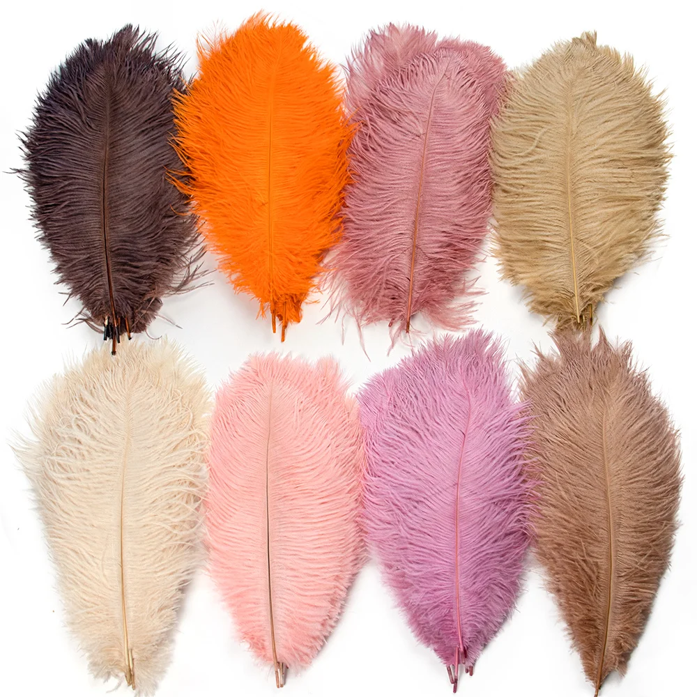 

Ostrich Feathers Natural Colorful 100PCS 15-30cm Bulk for Wedding Centerpieces Decor Carnival Masks DIY Crafts Party Decoration