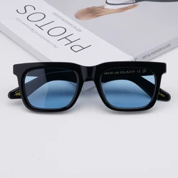 High Quality Square Sunglasses For Man Women Johnny Depp Lemtosh Polarized Vintage Acetate Sun Glasses RIZIK Designer Brand