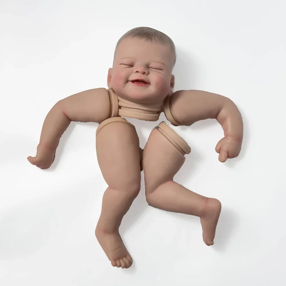 Kit bambola rinata da 19 pollici Alisha parti di bambola dipinte morbide e realistiche non finite con corpo in tessuto pelle di pittura 3D con vene visibili