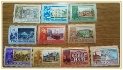 10Pcs/Set New USSR CCCP Post Stamp 1969 Memorial Landscape Stamps MNH