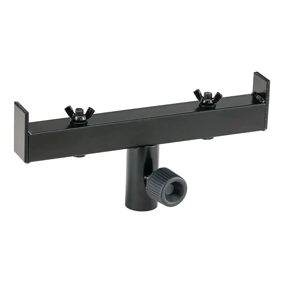 

Rare dual speaker stand balanced audio stand accessory with aluminum crossbar for stage display