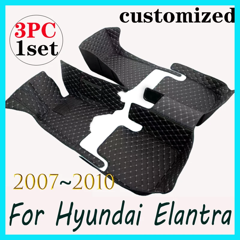 

Car Floor Mats For Hyundai Elantra Avante HD 2007~2010 Luxury Leather Mat Carpet Floor Rug Auto Interior Parts Car Accessories