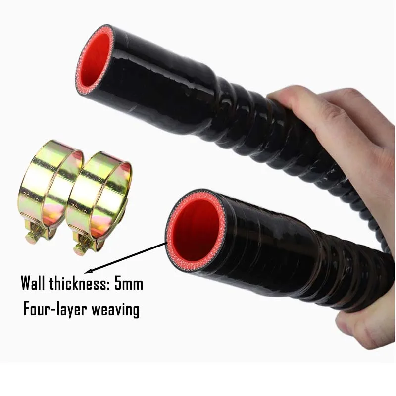 ID 16-110mm Silicon Hose Universal Car Silicone Flexible Hose Inlet Outlet Joint Hose with Clamps Car Air Intake Pipe