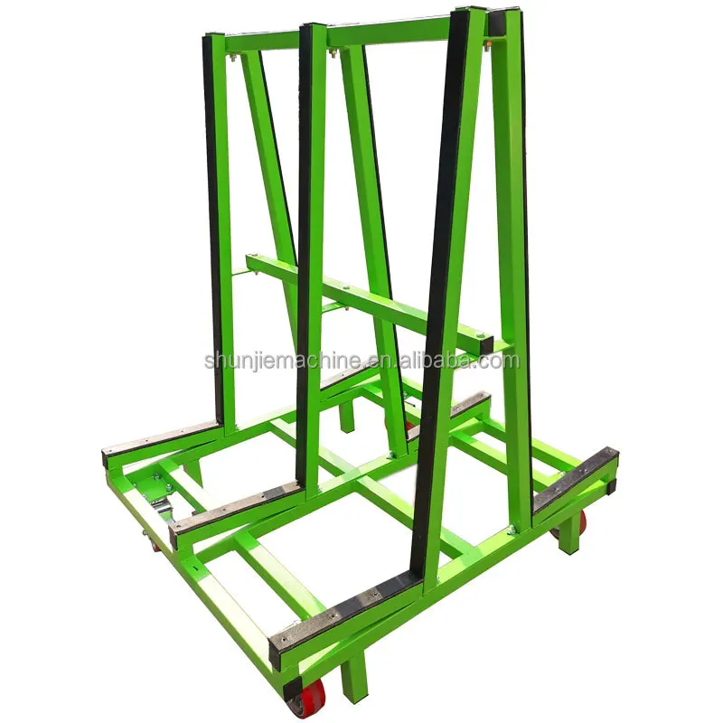 

Custom Loading 1760lb 1 Meter Length Tile Marble Slab Storage Transport Racks Manufacturer Portable Glass Transport Trolley