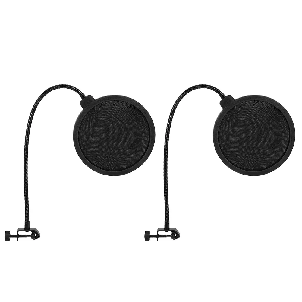 

2Pcs Microphone Windscreen Cover Handheld Mic Pop Filter Shield Clip Practical Durable Live Streaming Recording