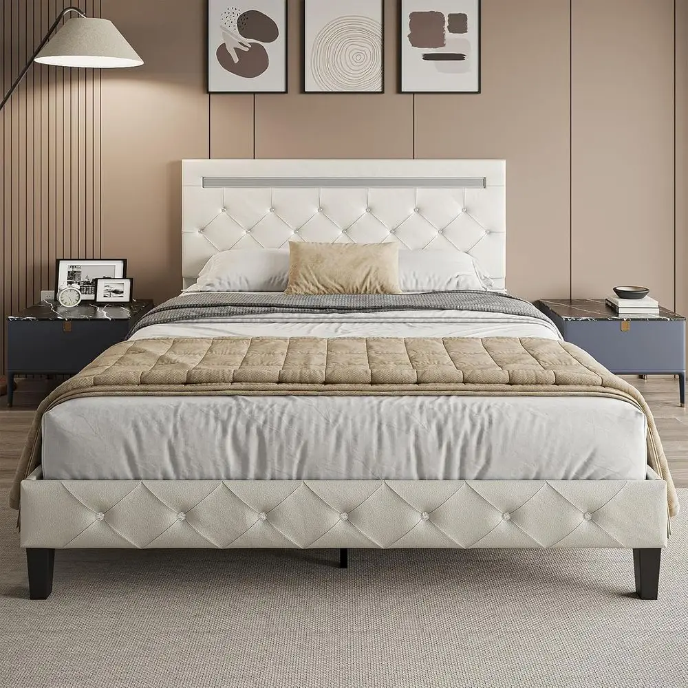 White Led-Lit Uphol…