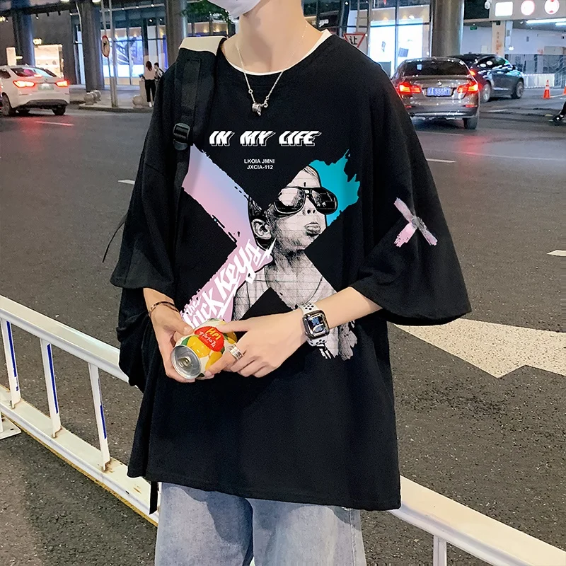 

Мужская футболка Ootd American Street с коротким рукавом, модный бренд, осень 2024, из чесаного хлопка, летняя коллекция