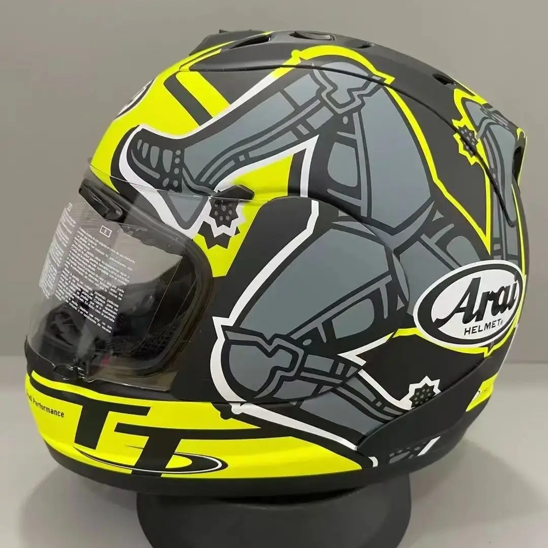 Integraler Motorradhelm RX7X RR5 gelb Isle of Man TT Helm Reiten Motocross Racing Motorradhelm Casco De Motocicleta