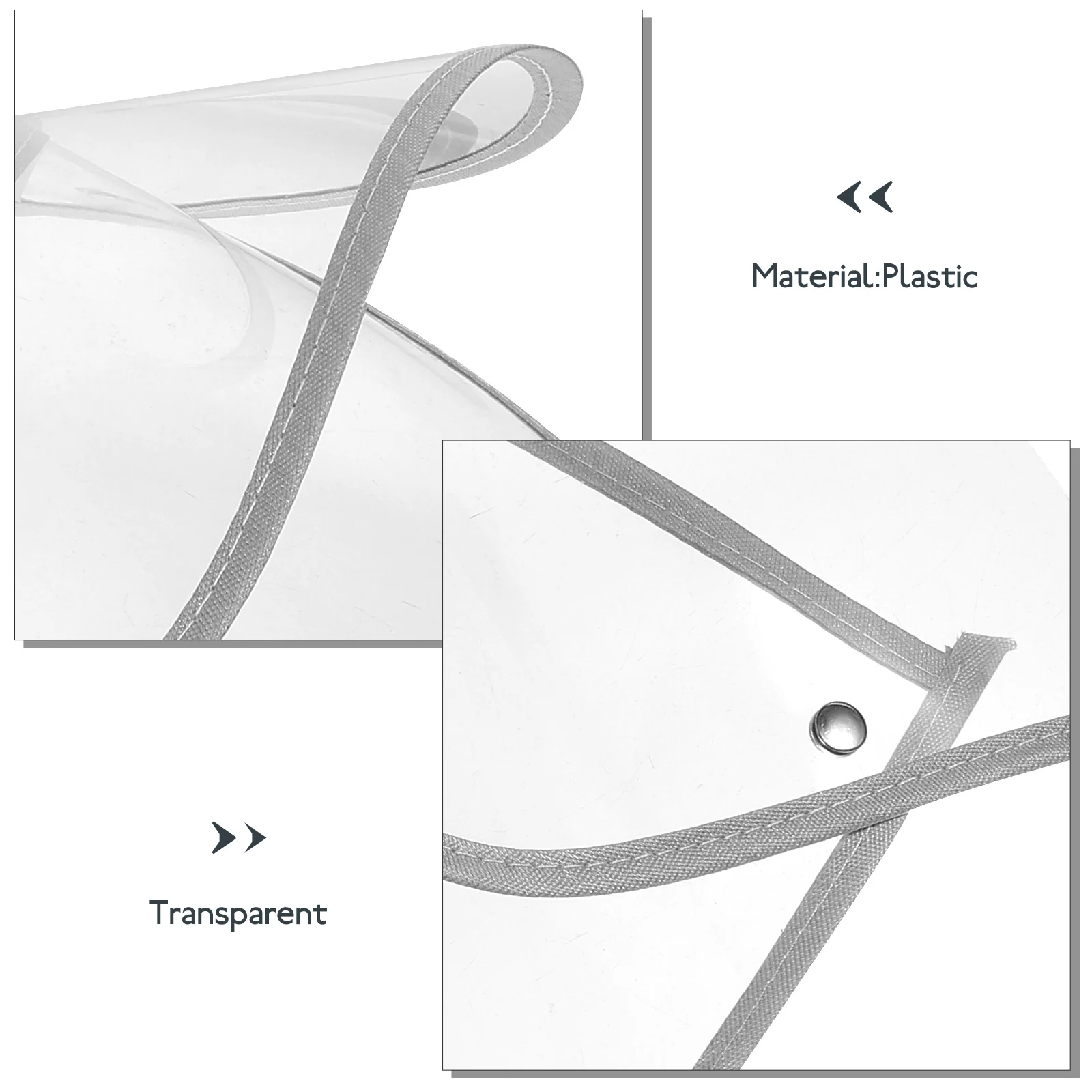 

1pcs Rainproof Hat Transparent Face Protector For Raincoat Poncho Shield Clear Brim Rain Hood Accessory Replaceable Cap Brim