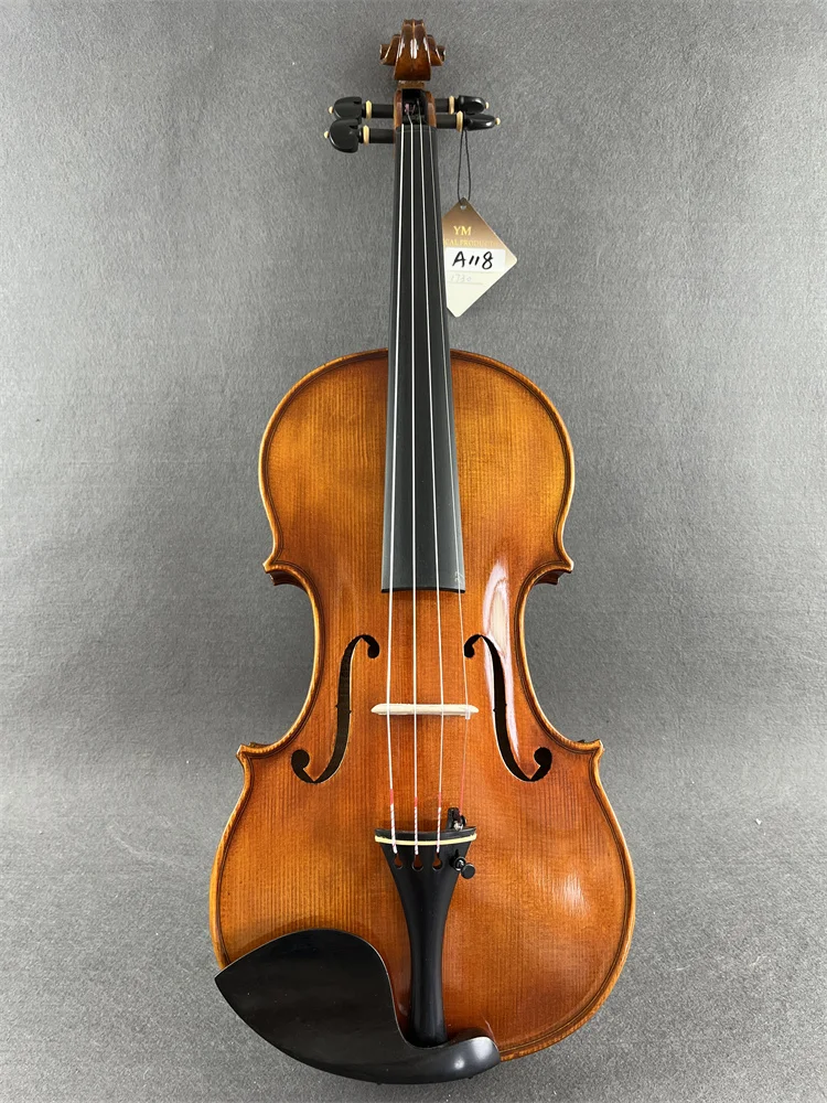 ACTUAL PHOTO Oil Varnished Solid 4/4 Violin Cкрипка 4/4 كمان 바이올린 Hand Made Musical Instrument w/ Case 4/4 A118