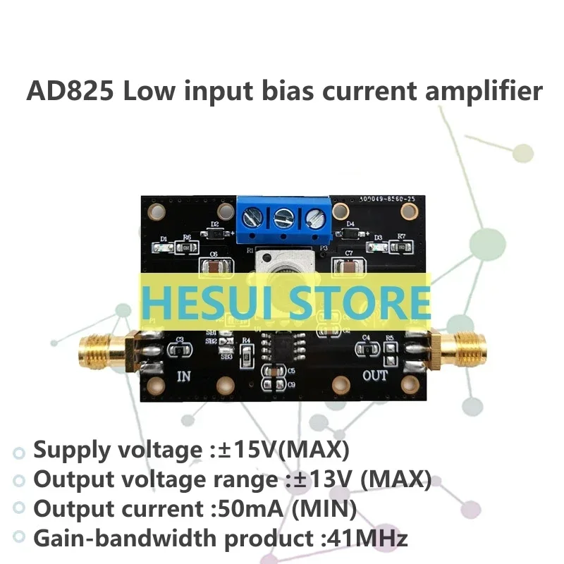 AD825 High speed amplifier High output drive capability Low distortion ±5V to ±15V Dual power supply