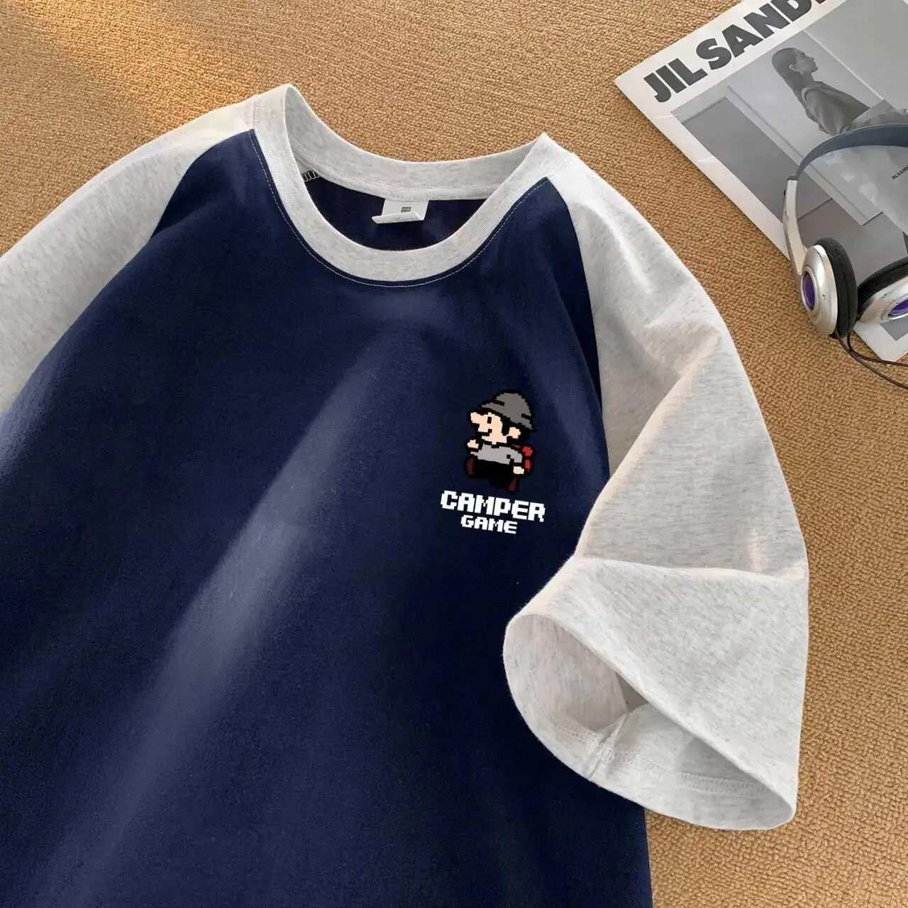 

Мужская летняя одежда из свободного хлопка: модная футболка с быстрой сушкой, дышащая, с защитой от УФ-излучения UPF30+ DK Mesa