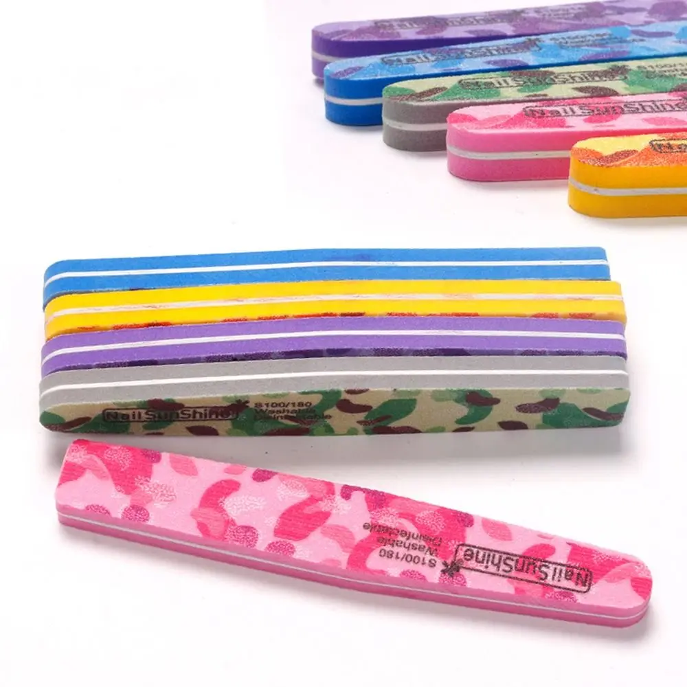 Colorful Sponge Nail Art Files Washable Double-sided Nail Tools Nail Wear-resistant Waterproof Polish Strips Manicurist