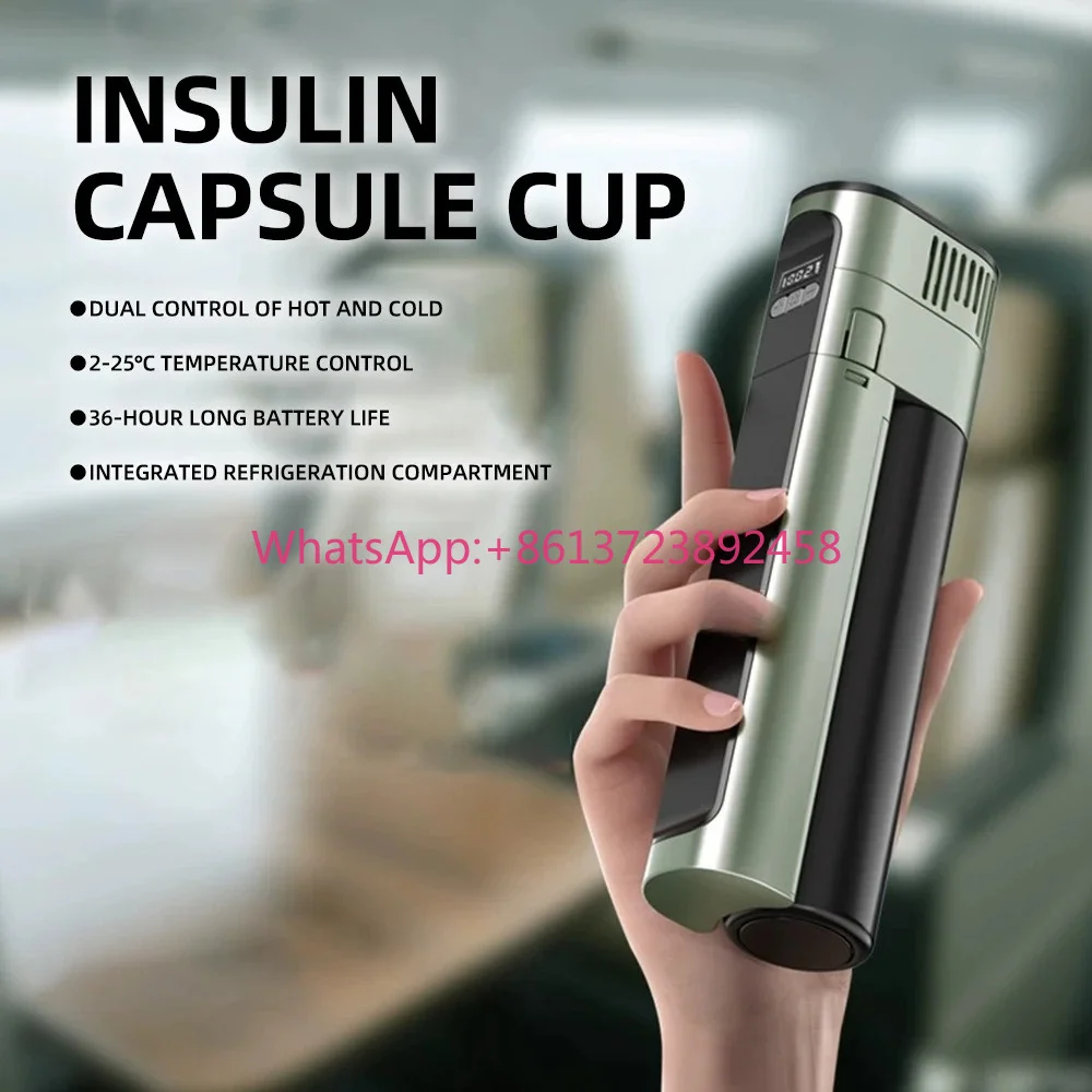Portable Insulin Refrigeration Box Small Refrigerator Personal Use With Dedicated Cooling Cup Compact Mini Fridge