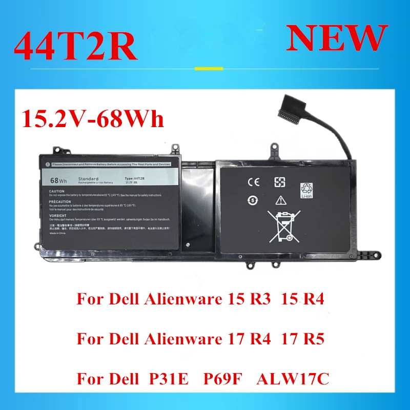 

New 15.2-68Wh 44T2R 9NJM1 0546FF 0HF250 HF250 MG2YH For Dell Alienware 15 R3 R4 17 R4 R5 P31E P69F ALW17C Series