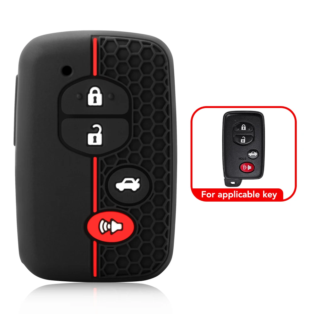4 Buttons Car Key Case Cover For Toyota Land Cruiser Prado Avensis IQ Corolla Prius Highlander Yaris Keyless Shell Fob Holder
