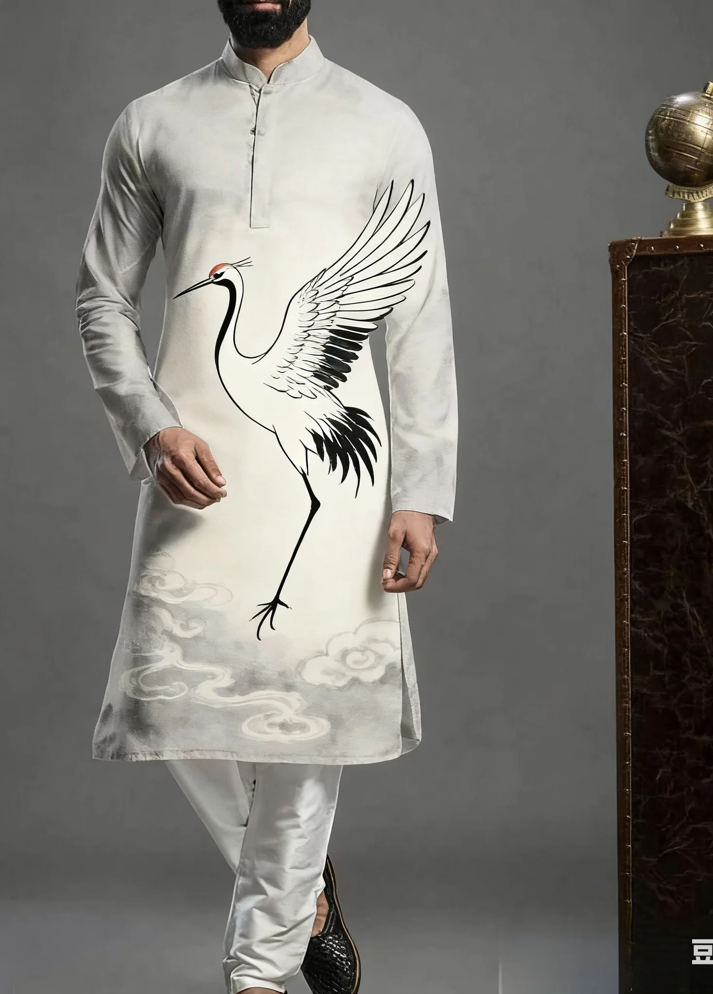 Modelli stampati digitali da uomo con varie moda kurtaasuha, vestibilità casual, vestaglia regolare adatta a tutte le occasioni2026.