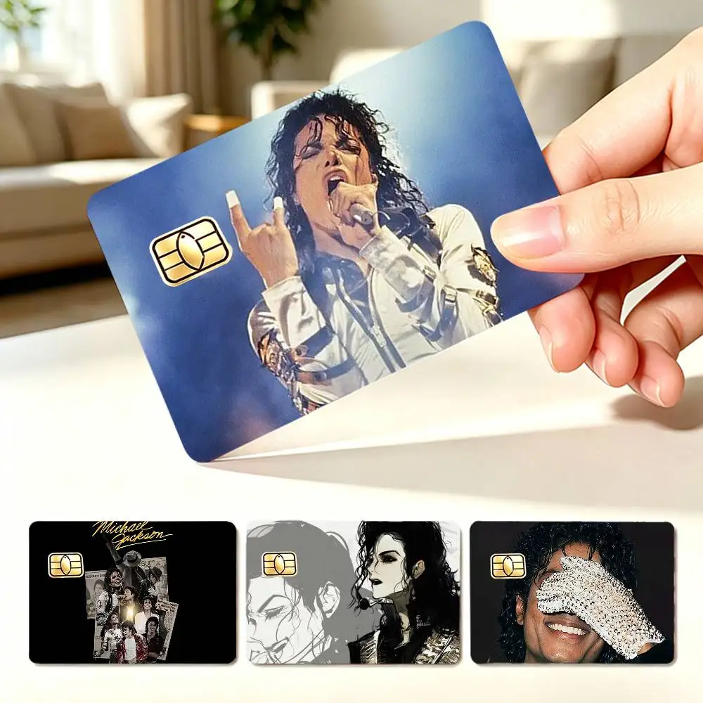 Music M-Michael Jackson  4pcs 1Set Card Stickers Small Waterproof Chip 4PCS Card Sticker Anti-Scratch