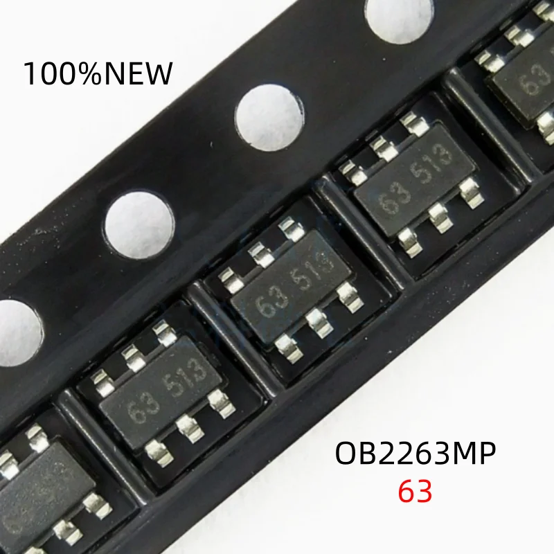(10 Pieces) 100% New Ob2263Mp 63D39 63513 63713 63 Smd Sot23-6 Six-Pin Lcd Power Supply Ic Chip