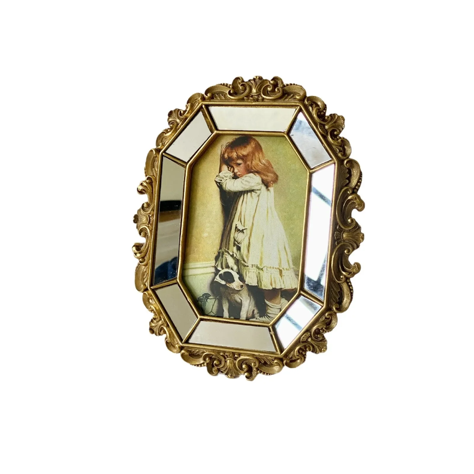 Carved Photo Frame Mirror Resin Picture able American Background Wall Combination Decoration Painting Core Stereo Ins Style