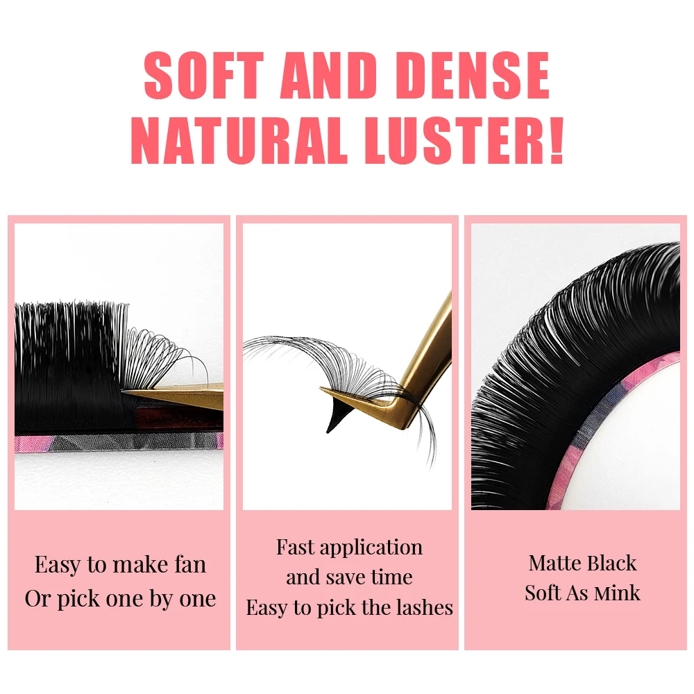 Abonnie L M Cashmere Easy Fan Wimpernverlängerung Fox Lashes Mega Volume Wimpern – Detail 4