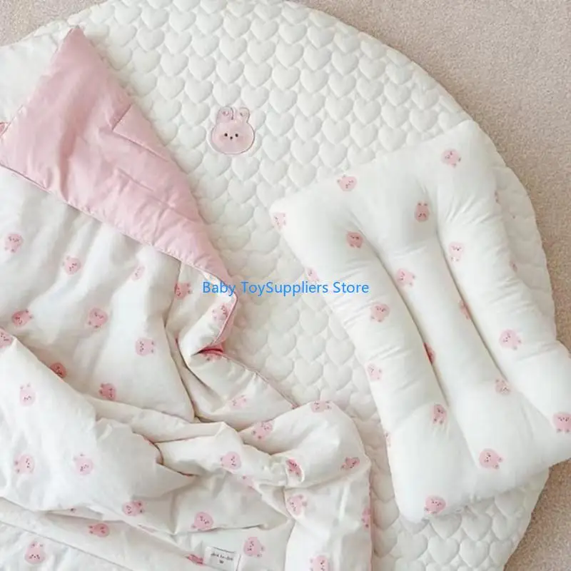 سجادة لعب دائرية صديقة للأطفال من R1WF، سجادة أطفال قطنية مع تطريز جميل ومبطن سميك، سجادة حضانة دائرية لغرفة الأطفال