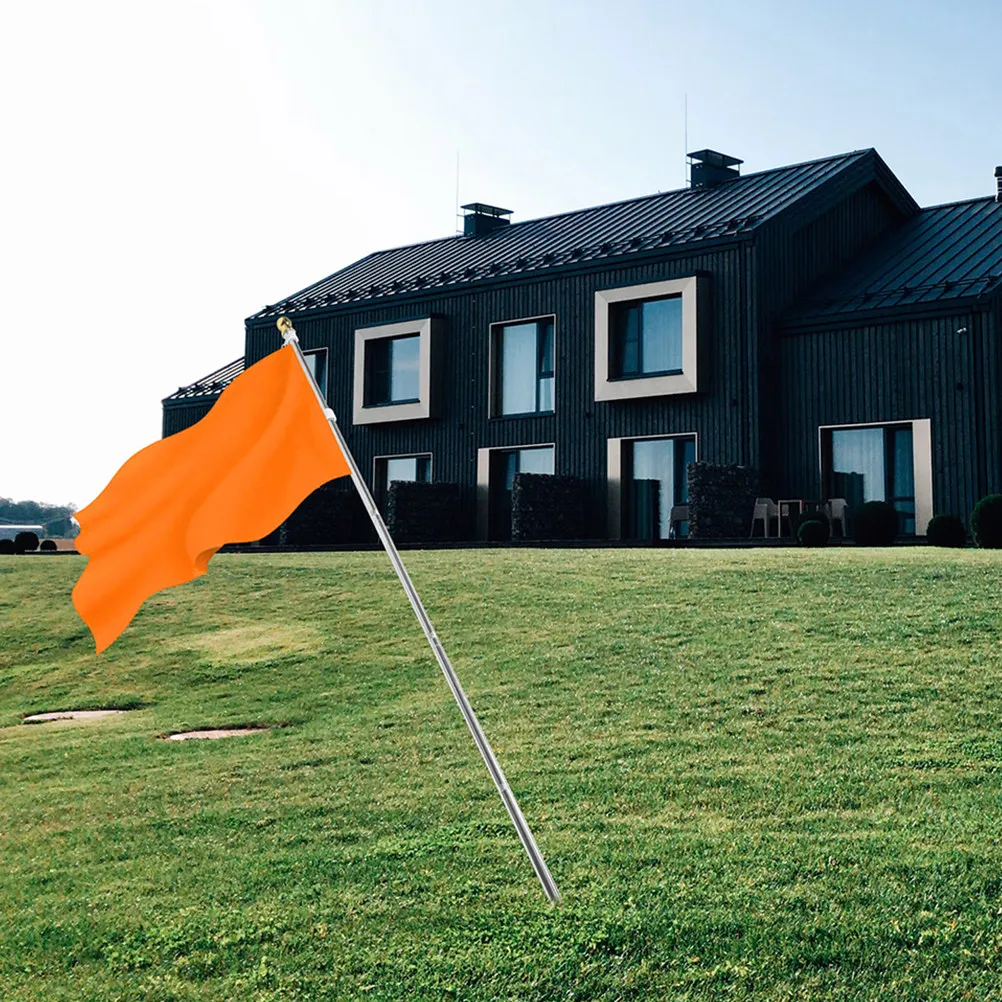 2Pcs Stainless Steel Flag Pole Rustproof Heavy Duty Outdoor Flagpole for Garden Roof Boat Camping Party Event