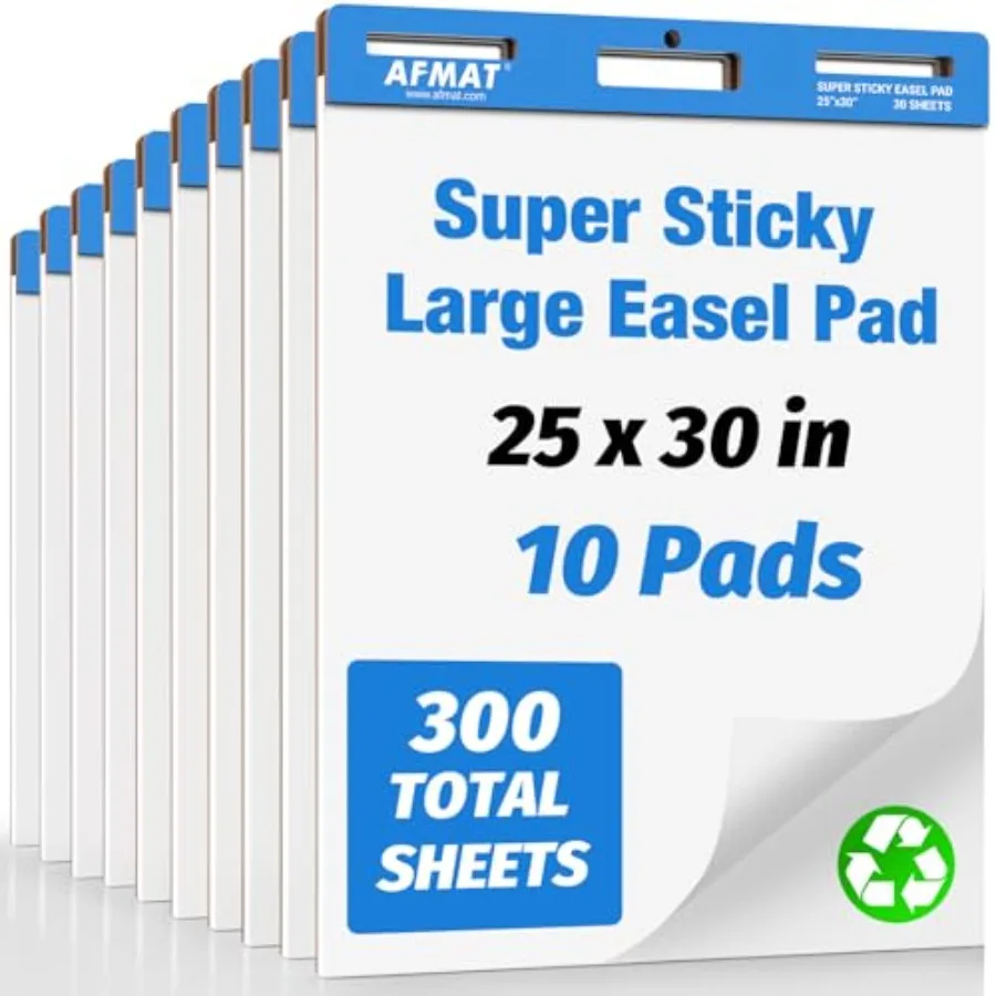 

Sticky Easel Pads 25 in x 30 in Anchor Chart Paper for Teachers Ink Bleed-Through Resistant Easel Paper for Office/Classroom/Wh