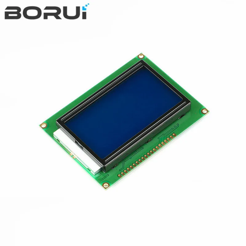 Module LCD 5V, 128x64 points, écran bleu 12864, avec rétro-éclairage, ST7920, port parallèle, LCD12864, pour arduino