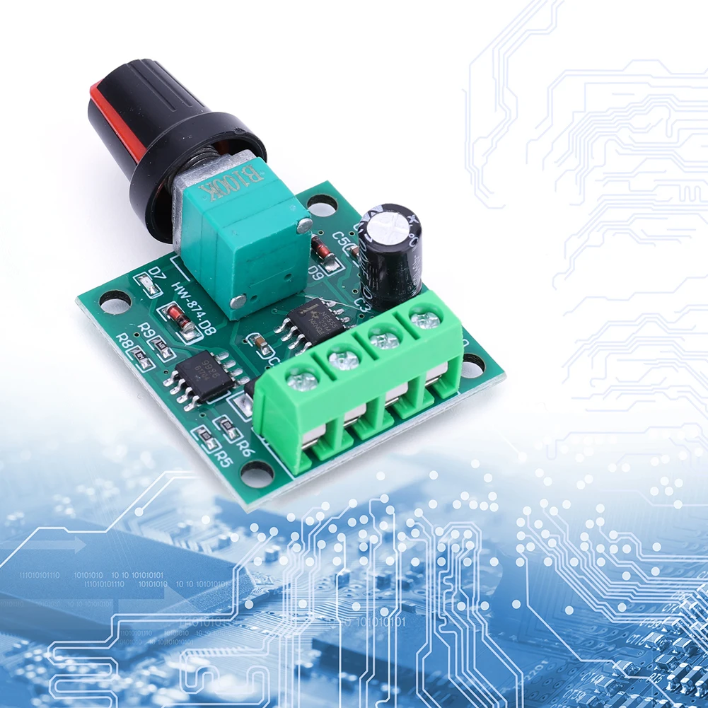 PWM DC Motor Speed Governor 1.8V 3V 5V 6V 12V 2A Adjustable Regulator Drive Module with Speed Control Knob Electronic Components