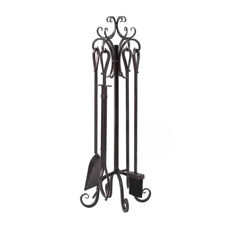 Tieyi Street Iron Black Tool Rack Real Fire Fireplace Shovel Brush Pick Hook Match Clip New Product