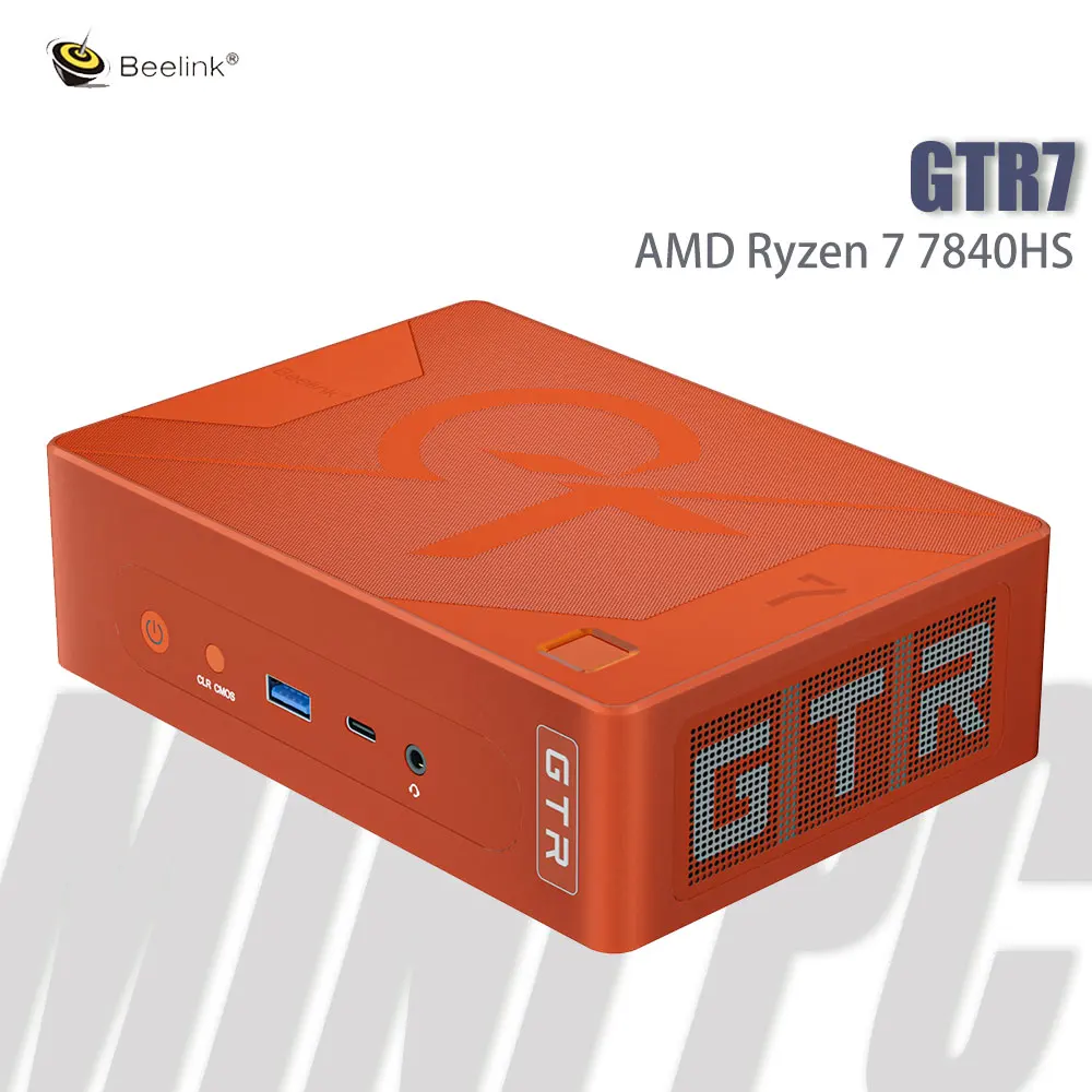 

Beelink GTR7 AMD Ryzen7 7840HS игровой мини-ПК офисный геймер DDR5 ОЗУ 32 ГБ SSD 1 ТБ 8K dp дисплей beelink Gtr7 7840HS мини-ПК