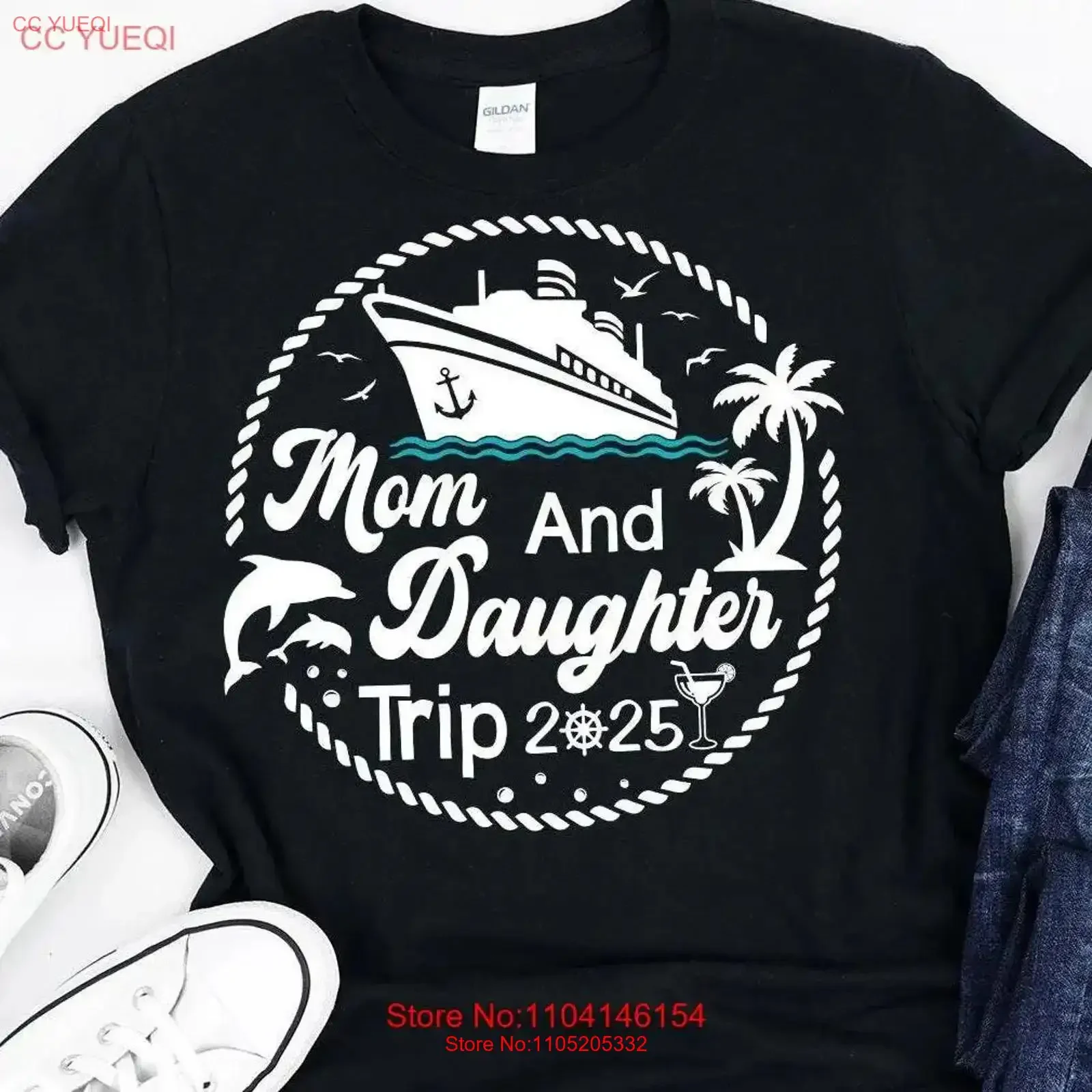 Mother Daughter Cruise 2025 T Shirt Matching Family Group Ship Vacation vintage Washed Stylish designer clothes Comfortable