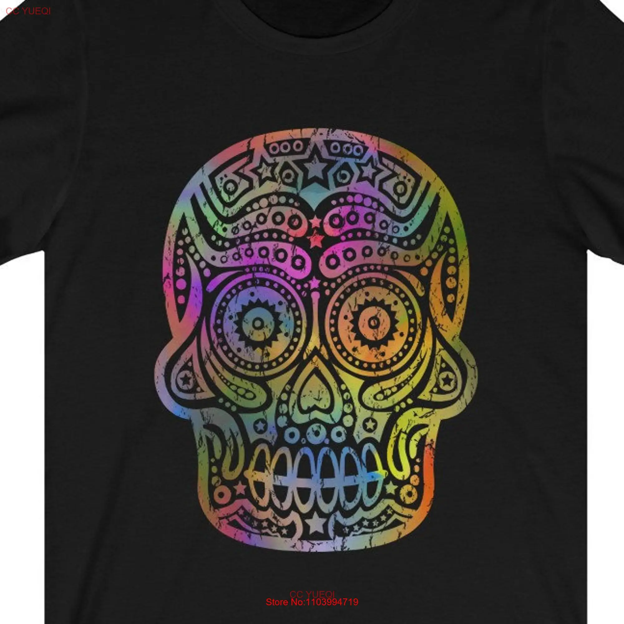 Hipster Halloween Day of the Dead Skull Costume T Shirt Dia de Los Muertos Calaveras La Catrina Altar Ofrenda Every