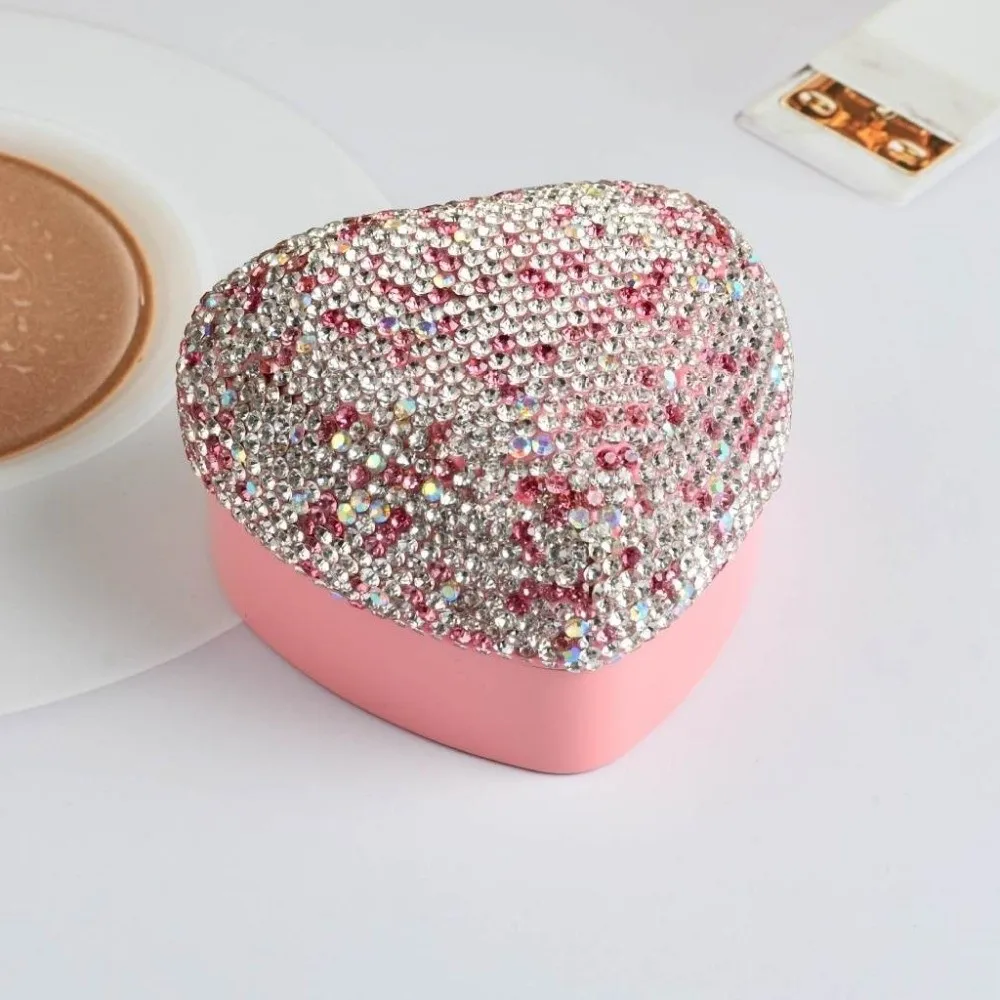 Diamond LED Light Ring Box Ring Display Storage Heart Shape Gift Boxes Proposal Girlfriend Gift Valentine Gift Packaging Box