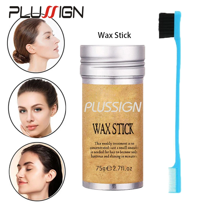 Strong Hold Hair Wax Stick For Anti-Frizz And Hair Brush Comb Kit Wax Stick For Broken Hair Edge Control Gel Cream For Wigs